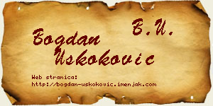 Bogdan Uskoković vizit kartica